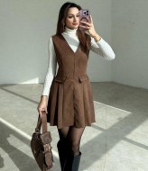 Замшевый сарафан TS-433A570