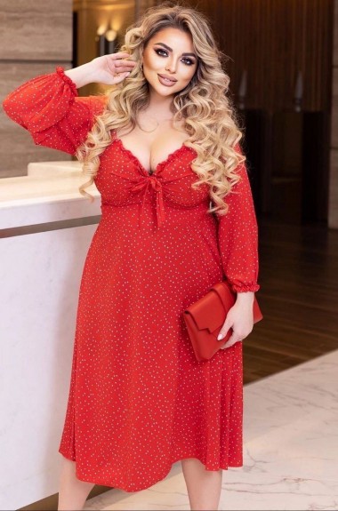 Платье миди с рукавом YM-05626A12 Платье миди с рукавом YM-05626A12