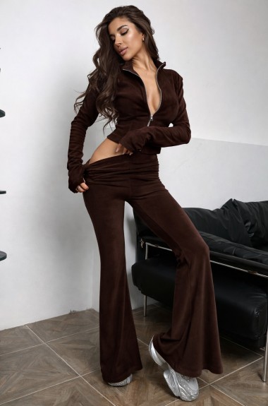 Велюровый костюм клеш IN-890A450