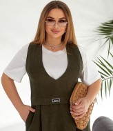 Весняний вельветовий сарафан TAS-9103A520