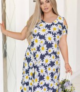 Платье миди с коротким рукавом AO-1750A550