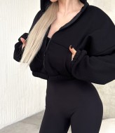 Укороченное худи на молнии LUC-703A419