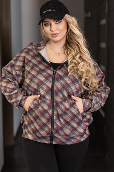 Теплая кофта с капюшоном JA-822A300