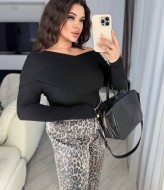 Оригінальна кофта з драпіруванням YM-7051A15