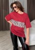 Футболка женская оверсайз с принтом IB-104A450