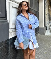 Рубашка женская клетка YS-2130A480B540