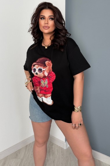 Футболка оверсайз с принтом женская IB-61199A420 Футболка оверсайз с принтом женская IB-61199A420