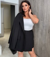 Дорогой черный женский пиджак YM-7059.2A28.5