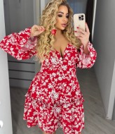 Короткое платье с длинным рукавом YM-7052.18A13.5