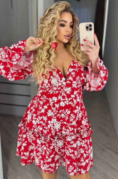 Короткое платье с длинным рукавом YM-7052.18A13.5 Короткое платье с длинным рукавом YM-7052.18A13.5