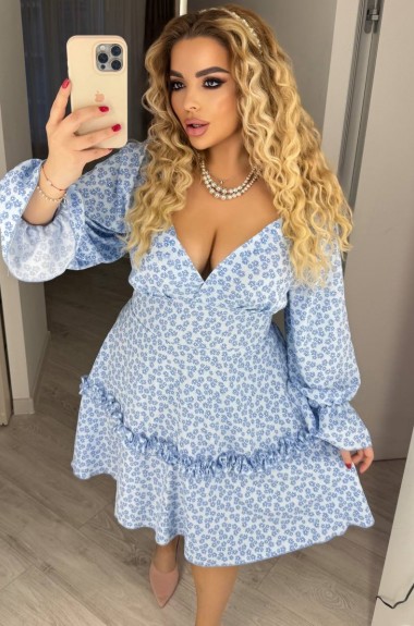 Платье с оборкой внизу  YM-7052.29A23 Платье с оборкой внизу  YM-7052.29A23