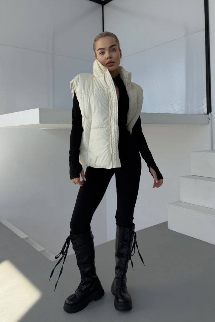 Объемная жилетка женская  POK-414A600