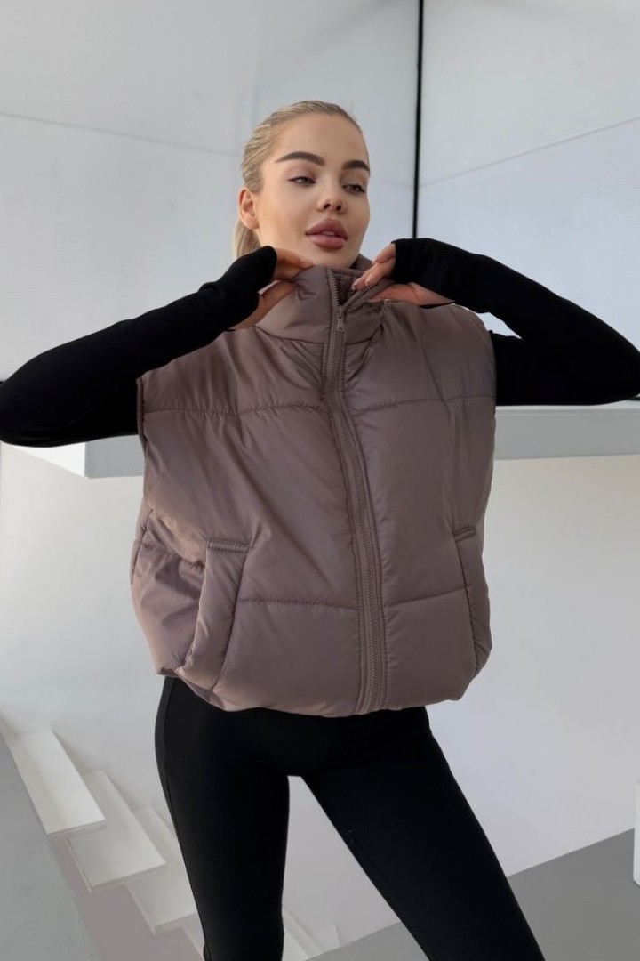 Объемная жилетка женская  POK-414A600