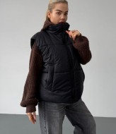 Объемная жилетка женская  POK-414A600