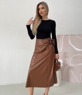 Юбка миди кожаная TS-440A360