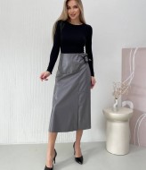 Юбка миди кожаная TS-440A360