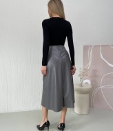 Юбка миди кожаная TS-440A360