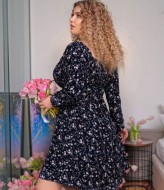 Платье шелковое короткое YM-7064A12