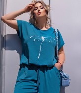 Брючный летний костюм для полных VLT-1506A600