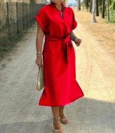 Однотонное летнее платье  IO-715A400