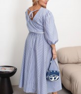 Свободное платье с поясом YS-2127A590B670