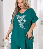 Брючный костюм со стразами  VLT-1632A750