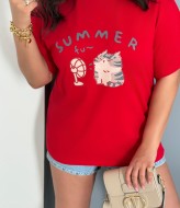 Футболка с принтом оверсайз  IB-1136A300