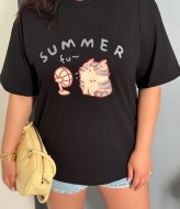 Футболка с принтом оверсайз  IB-1136A300