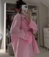 Женская льняная рубашка VOL-676A460