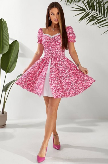 Сукня зі світлою вставкою на спідниці ALP-1037A420 Сукня зі світлою вставкою на спідниці ALP-1037A420