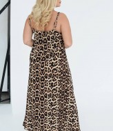 Леопардовое платье на бретельках ME-475A490