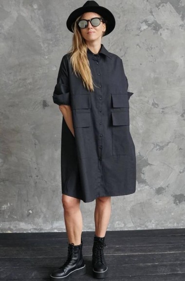 Сукня-оверсайз “Black Minimal”  AM-3330A700