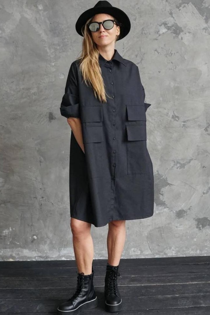 Сукня-оверсайз “Black Minimal”  AM-3330A700