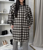 Рубашка платье в клетку   AM-3325A750 