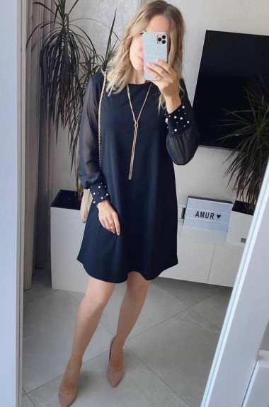 Платье с шифоновыми рукавами AMU-1518A399