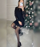 Платье с шифоновыми рукавами AMU-1518A399