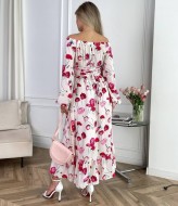 Платье в цветочный принт SOL-3020A650