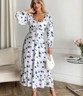 Платье в цветочный принт SOL-3020A650