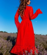 Кружевное платье длинное  SOL-2517A300