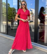 Летнее платье в горошек SOL-2936A400