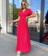 Летнее платье в горошек SOL-2936A400