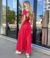 Летнее платье в горошек SOL-2936A400
