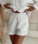 Костюм лен шорты и рубашка ANB-316A480