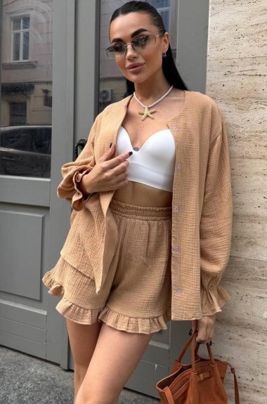 Муслиновый летний костюм  ANB-492A500