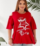 Блуза со спущенными плечами NU-1448A11