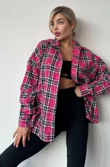 Женская сорочка в клетку NJ-LYK-R0387A600