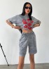 Женский костюм шорты и футболка   AMU-0322A799