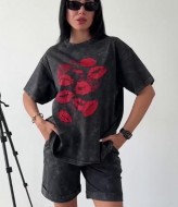 Женский костюм шорты и футболка   AMU-0322A799