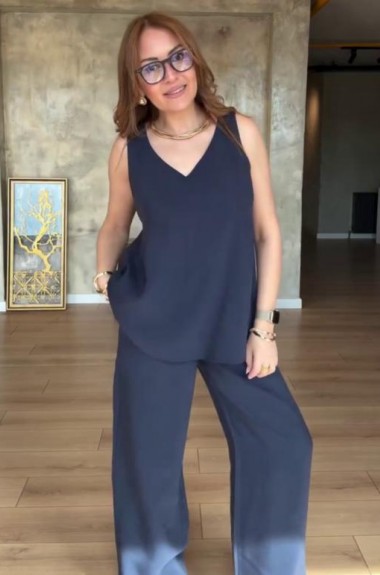 Штапельный брючный костюм AMU-940.1940A450 Штапельный брючный костюм AMU-940.1940A450