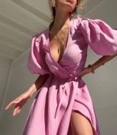 Льняний сарафан на запах  ANB-314A450